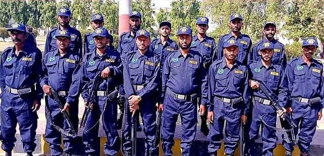 Indus Security officers in uniform standing on formation